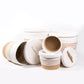 Conjunto de 5 Cestos CASARI Com Tampa Branco e Natural