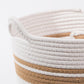 Conjunto de 3 Cestos CASARI Com Pegas Branco e Natural