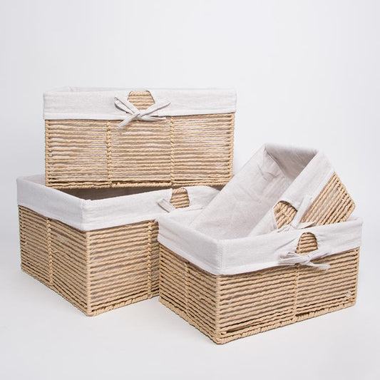 Conjunto de 4 Cestos BASKIA Natural