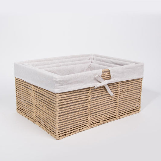 Conjunto de 4 Cestos BASKIA Natural