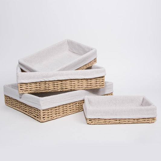 Conjunto de 4 Cestos BASKIA Natural