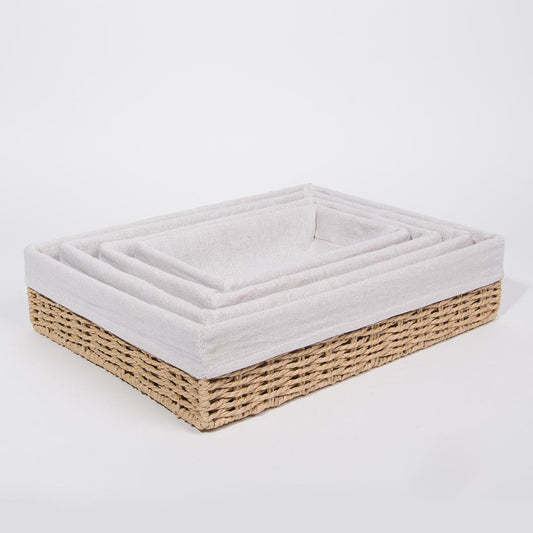 Conjunto de 4 Cestos BASKIA Natural