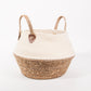 Conjunto de 3 Cestos com Pegas KOTON Branco e Natural