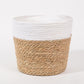 Conjunto de 4 Cestos CÁDIZ Branco e Natural