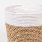 Conjunto de 4 Cestos CÁDIZ Branco e Natural