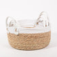 Conjunto de 3 Cestos com Pegas BARI Branco e Natural