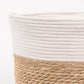 Conjunto de 3 Cestos CÁDIZ Branco e Natural
