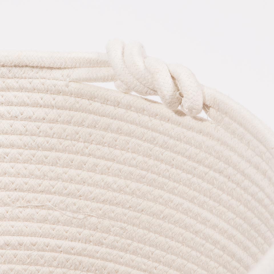 Conjunto de 6 Cestos CÁDIZ KNOT Branco e Natural