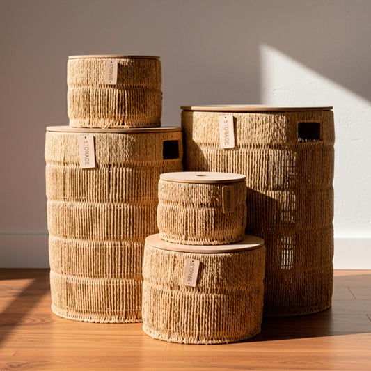 Conjunto de 5 Cestos Redondos RADIANT NEST