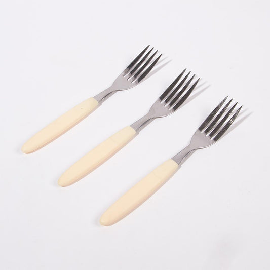 Set of 3 STEEL Ivory forks