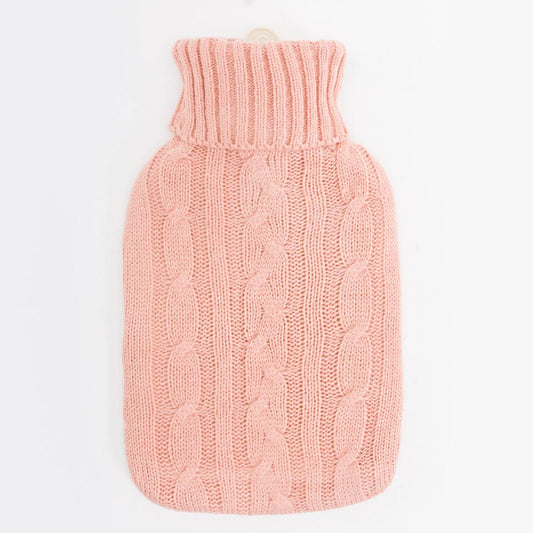 KNITTED Hot Water Bottle Beige 2L