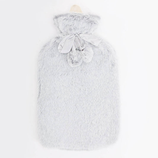 FLUFFY Hot Water Bottle Grey 2L