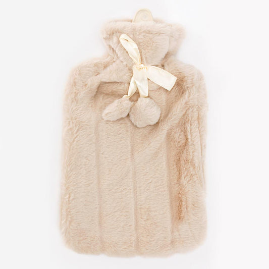 FUZZY Hot Water Bottle Brown 2L