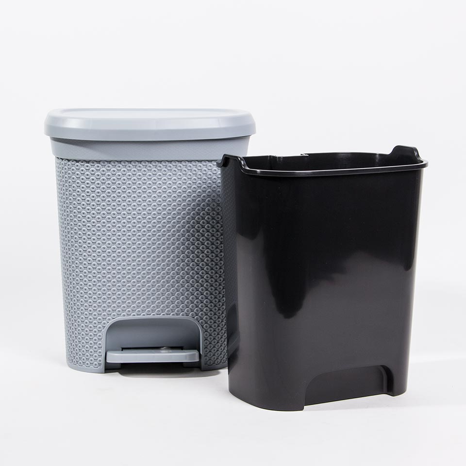 Balde do Lixo com Pedal DIAMOND Cinza 6.5L