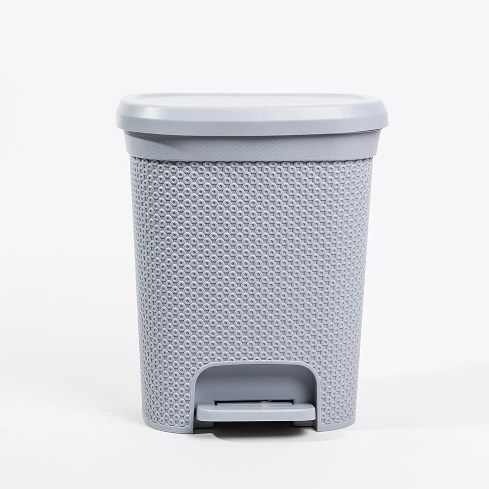 Balde do Lixo com Pedal DIAMOND Cinza 6.5L