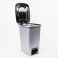 Balde do Lixo DUSTBIN com Pedal Cinza 15L