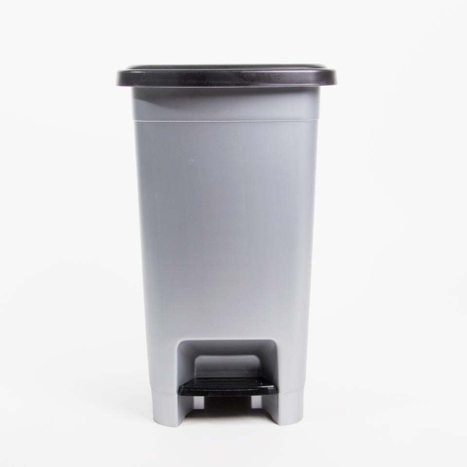 Balde do Lixo DUSTBIN com Pedal Cinza 15L