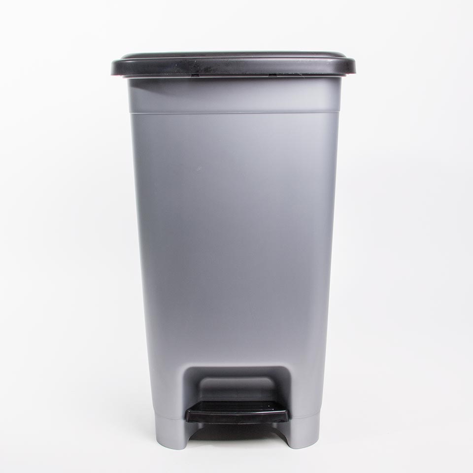 Balde do Lixo DUSTBIN com Pedal Cinza 40L