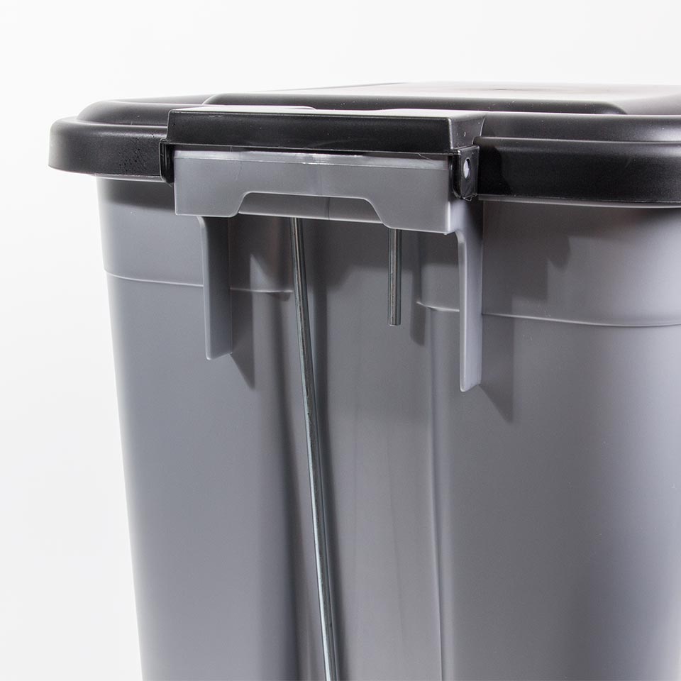 Balde do Lixo DUSTBIN com Pedal Cinza 40L