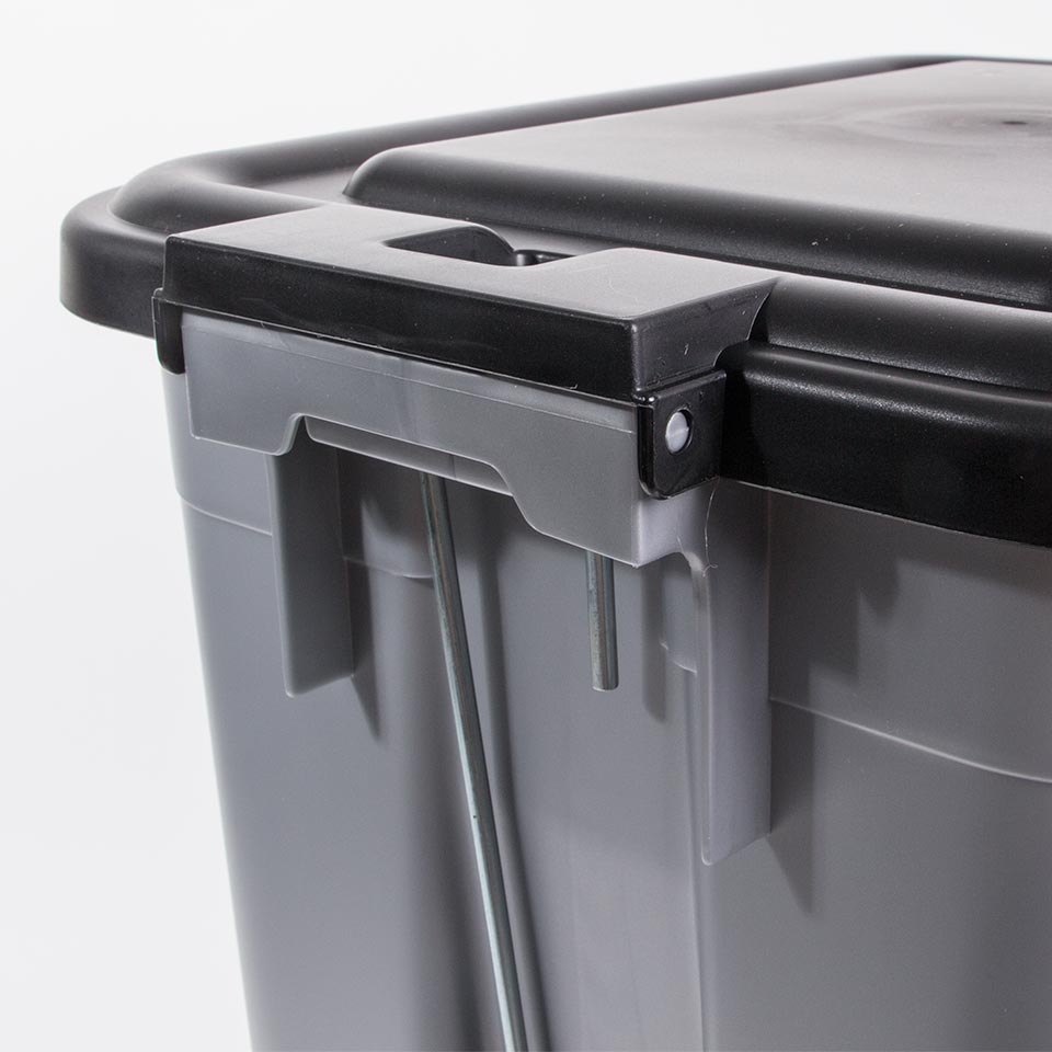 Balde do Lixo DUSTBIN com Pedal Cinza 40L