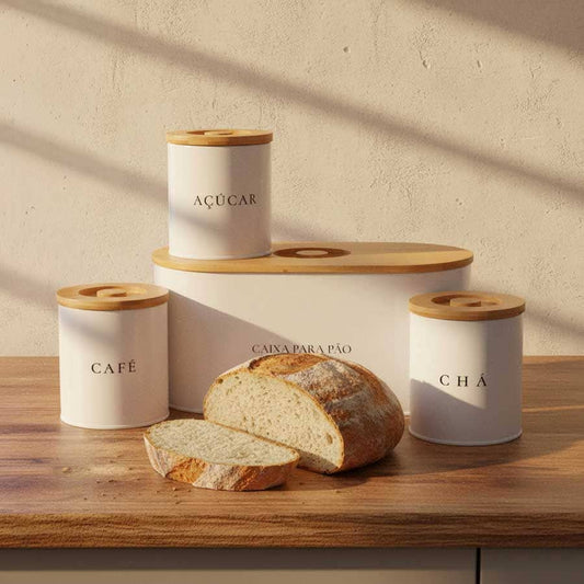 Conjunto de 4 Caixas de Cozinha PANTRY