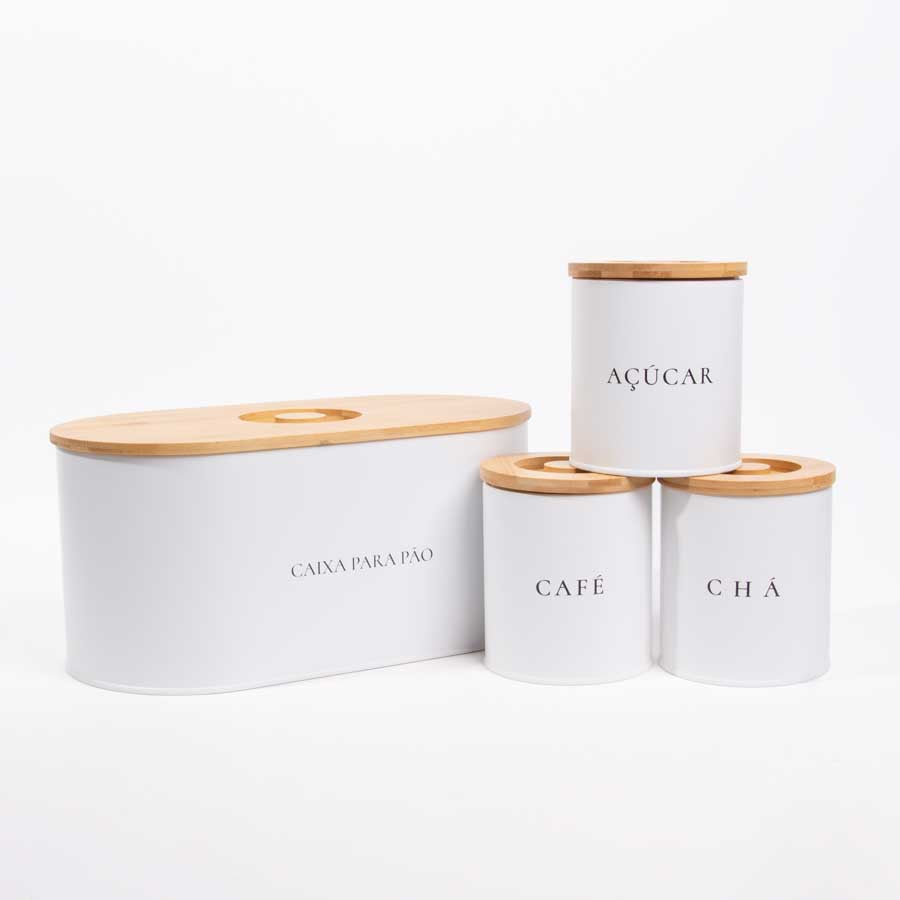 Conjunto de 4 Caixas de Cozinha PANTRY