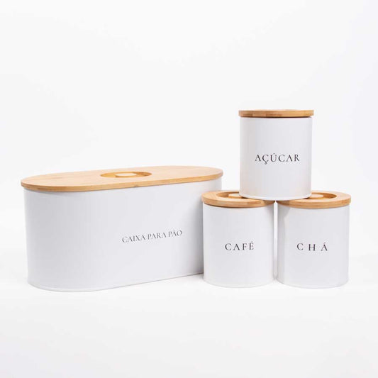 Conjunto de 4 Caixas de Cozinha PANTRY