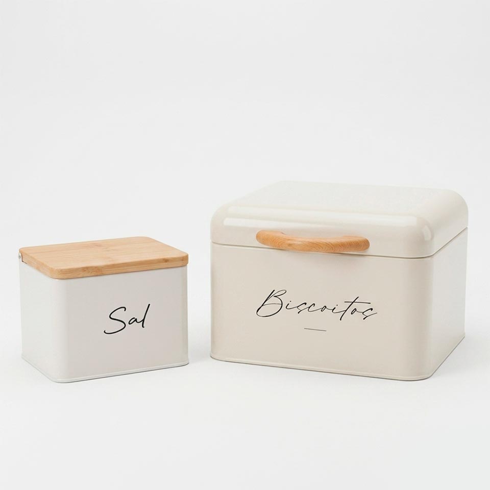 Conjunto de 2 Caixas de Cozinha VINTAGE