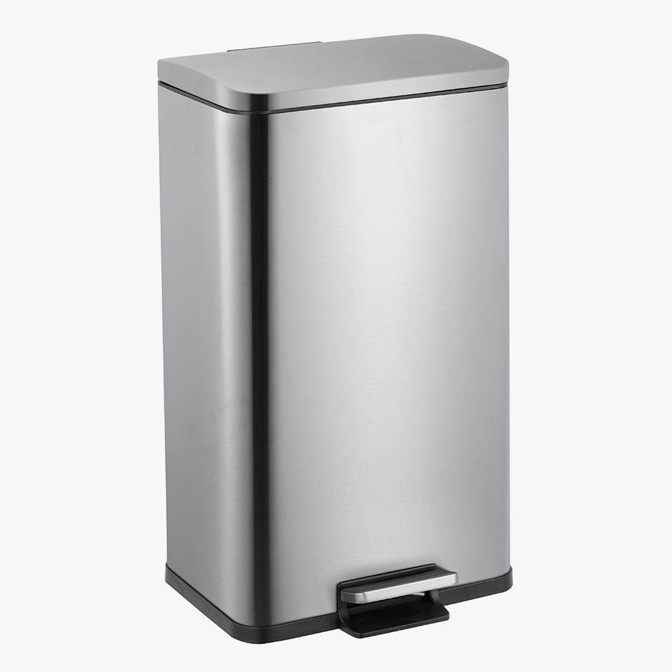 Balde do Lixo KENTSEL com Pedal Aço Inoxidável 30L
