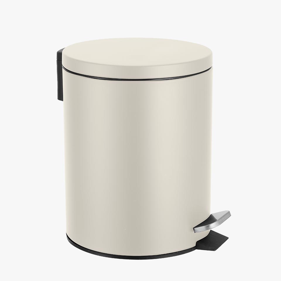 Balde do Lixo URBAN com Pedal Bege 5L