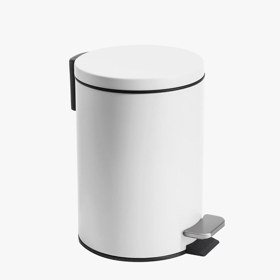 Balde do Lixo URBAN com Pedal Branco 3L