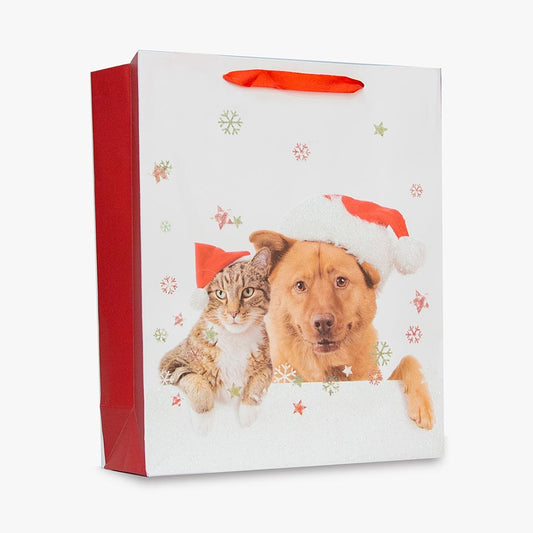 Saco de Papel CHRISTMAS DOG/CAT 18x24cm