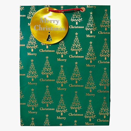 Saco de Oferta de Natal MERRY CHRISTMAS 31x12x42cm