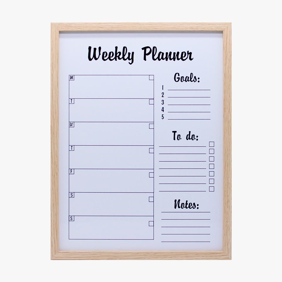 Quadro de Notas WEEKLY PLANNER