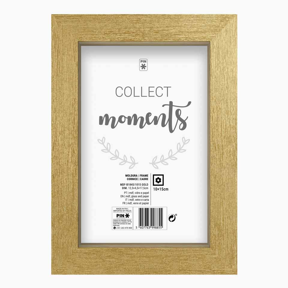 Moldura MOMENTS Dourada 10x15cm