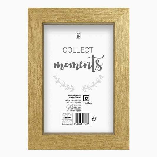 Moldura MOMENTS Dourada 10x15cm