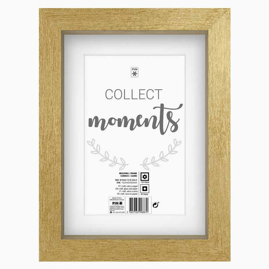 Moldura MOMENTS Dourada 13x18cm