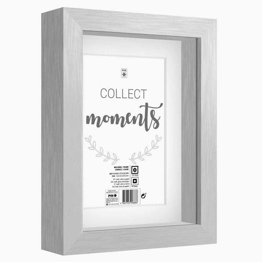 Moldura MOMENTS Prateada 13x18cm