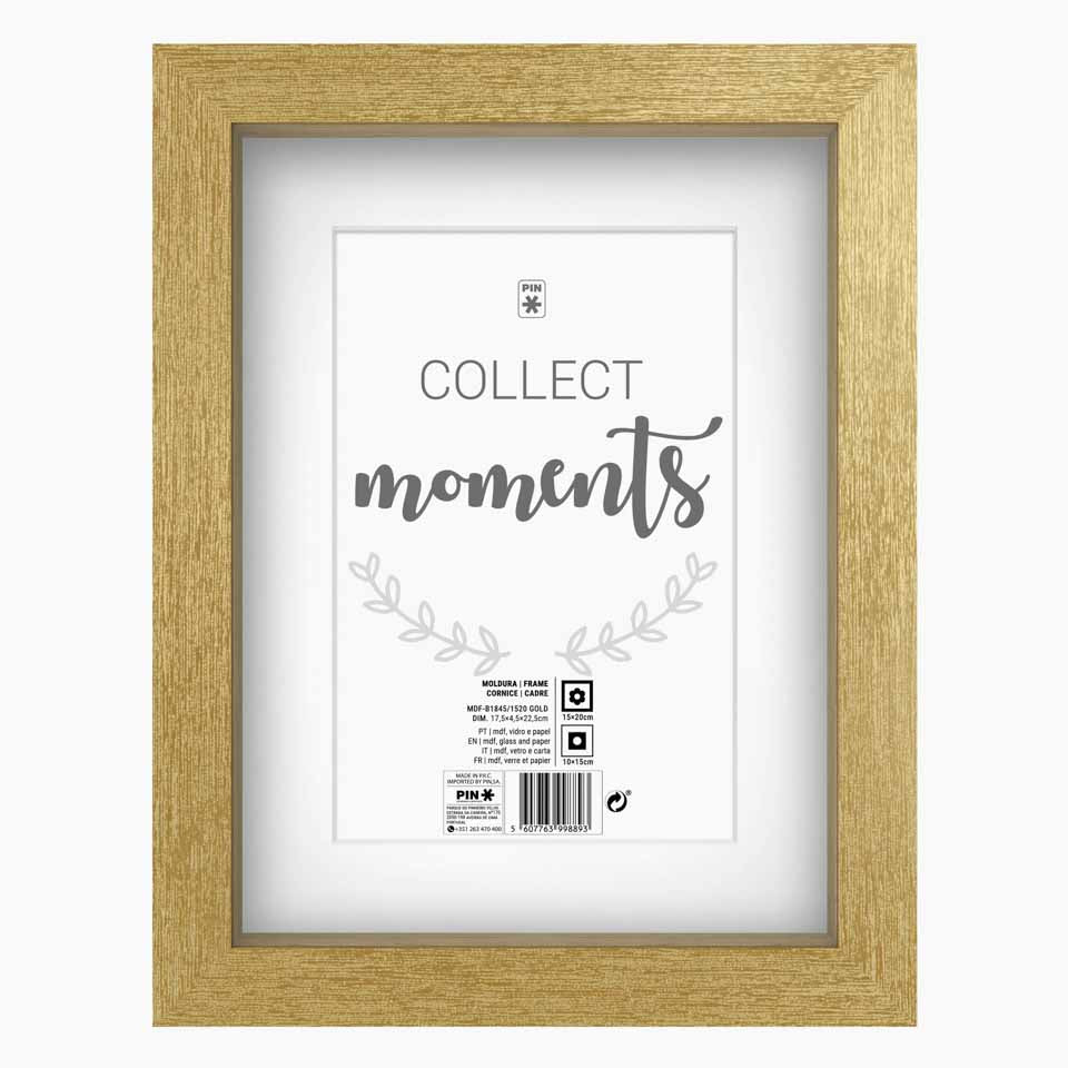 Moldura MOMENTS Dourada 15x20cm