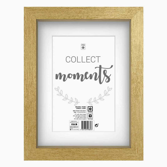 Moldura MOMENTS Dourada 15x20cm