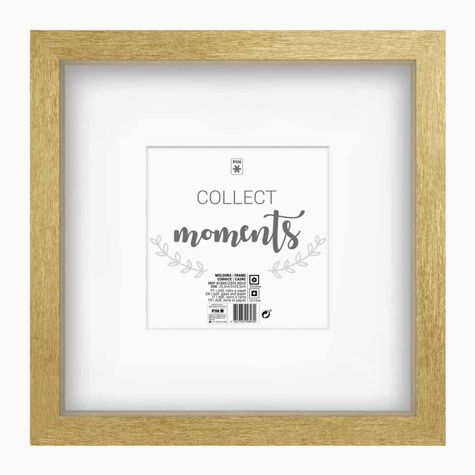 Moldura MOMENTS Dourada 23x23cm