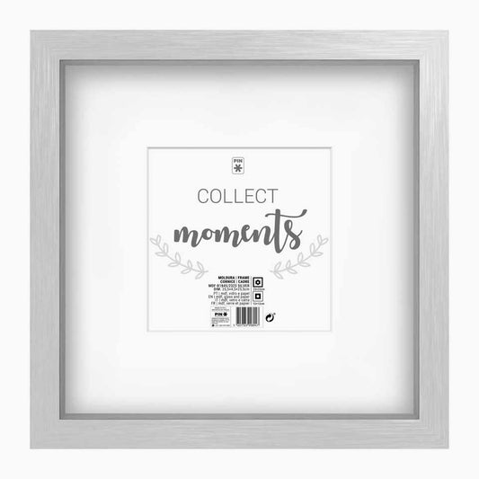 Moldura MOMENTS Prateada 23x23cm