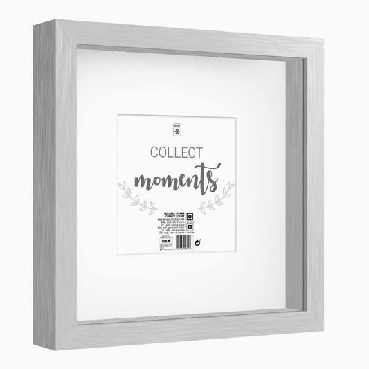 Moldura MOMENTS Prateada 23x23cm