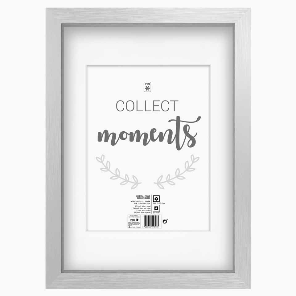 Moldura MOMENTS Prateada 21x29.7cm