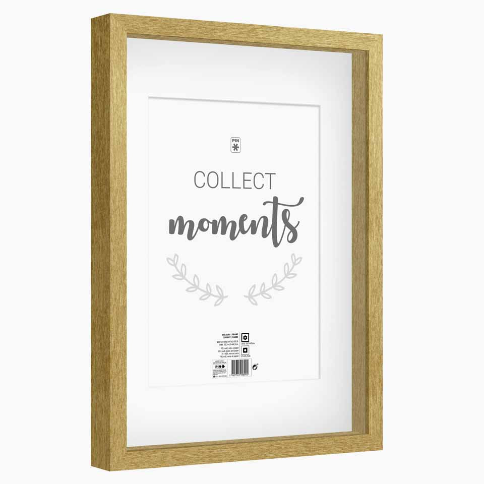 Moldura MOMENTS Dourada 29.7x42cm