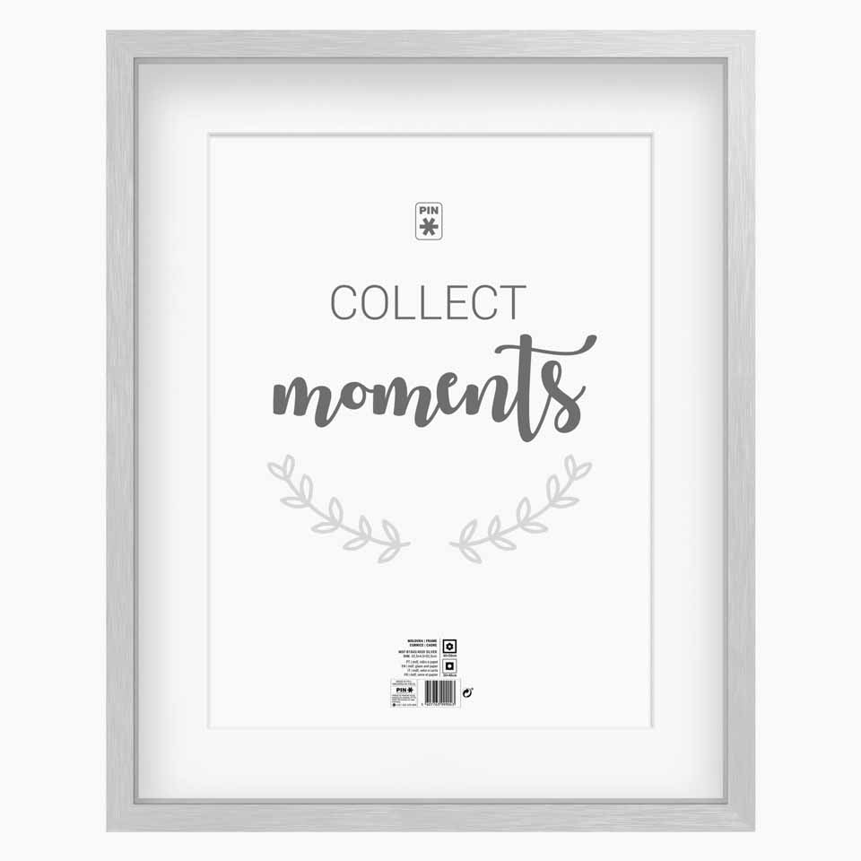 Moldura MOMENTS Prateada 40x50cm