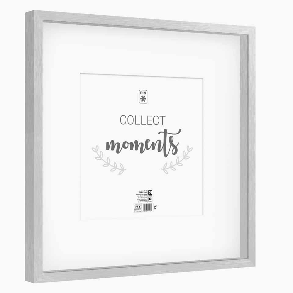 Moldura MOMENTS Prateada 50x50cm