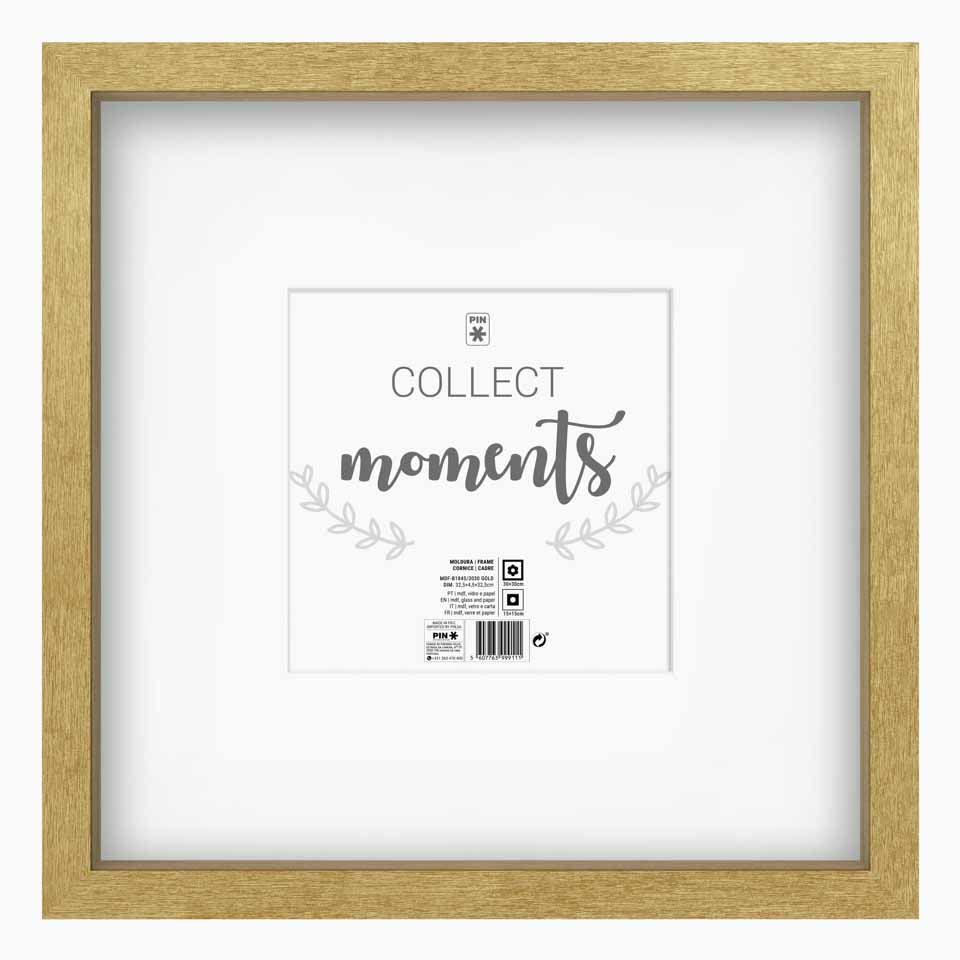 Moldura MOMENTS Dourada 30x30cm