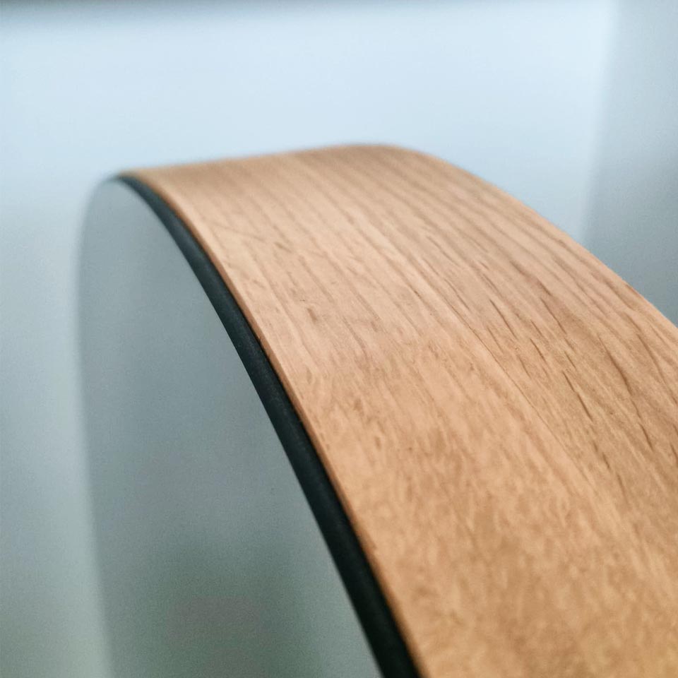 Espelho TIMBER Madeira D.80cm