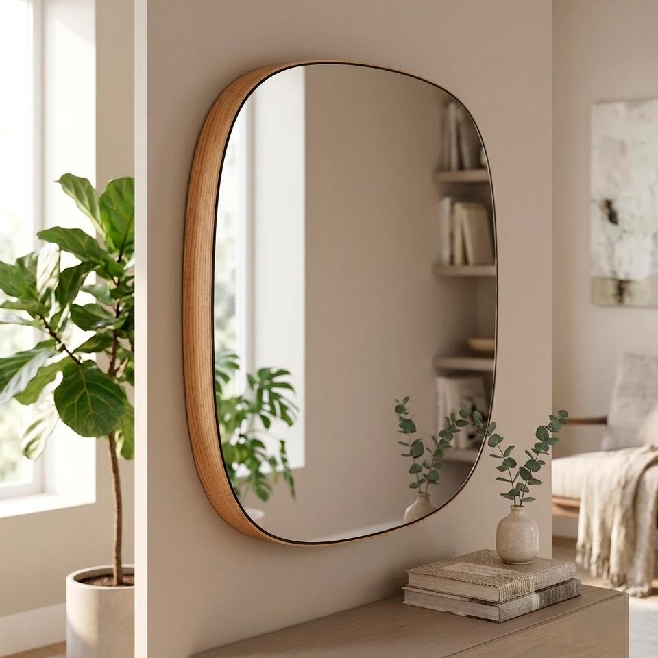 Espelho TIMBER Madeira 80x80cm